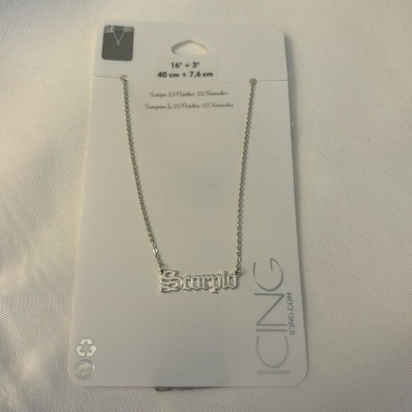 Icing Scorpio Necklace Silver - Picture 1 of 1